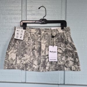 Refrain Camo Mini Skirt Jrs 11 Military Utility Y2K New With Tags
